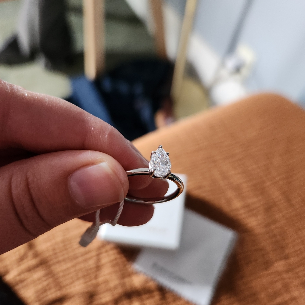 Pear-cut Solitaire Ring - Picture 3 of 5